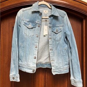 AG Adriano Goldschmied Faded Blue Jean Jacket